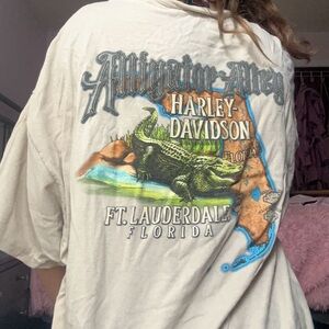 Harley-Davidson Cream Alligator Alley Tee